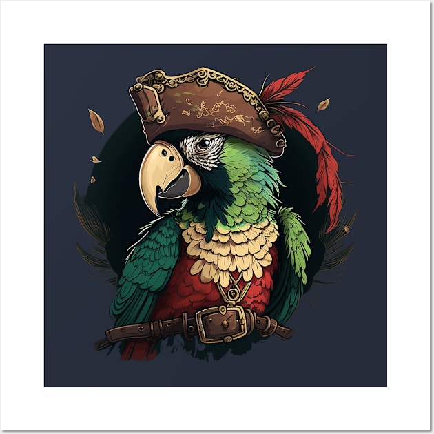 parrot pirate Wall Art by lets find pirate